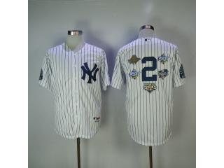 New York Yankees 7 standard 2 Derek Jeter Baseball Jersey White Fan version