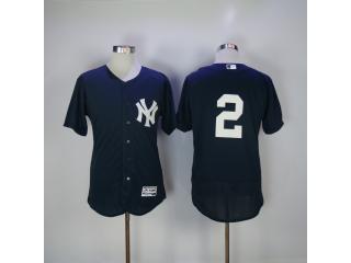 New York Yankees 2 Derek Jeter Flexbase Baseball Jersey Navy Blue