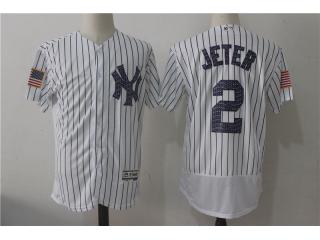 New York Yankees 2 Derek Jeter Flexbase Baseball Jersey White stars