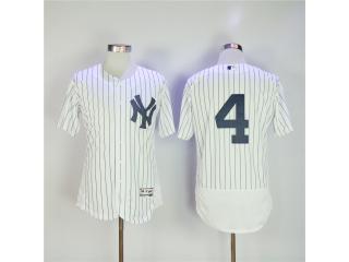 New York Yankees 4 Lou Gehrig Flexbase Baseball Jersey White