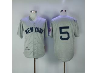 New York Yankees 5 Joe DiMaggio Baseball Jersey Gray Retro