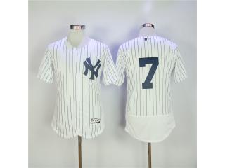 New York Yankees 7 Mickey Mantle Flexbase Baseball Jersey White