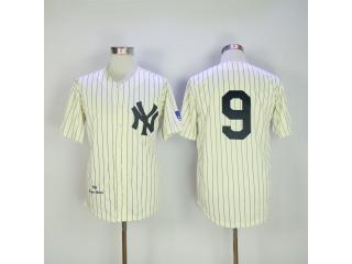 New York Yankees 9 Roger Maris Baseball Jersey Beige Retro