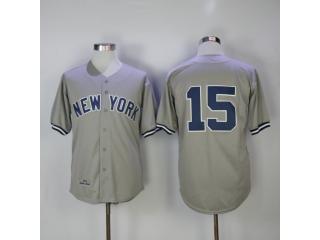 New York Yankees 15 Thurman Munson Baseball Jersey Gray Retro