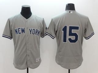 New York Yankees 15 Thurman Munson Flexbase Baseball Jersey Gray