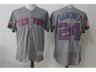New York Yankees 24 Gary Sanchez Flexbase Baseball Jersey Gray stars