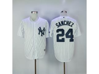 New York Yankees 24 Gary Sanchez Baseball Jersey White Fan version