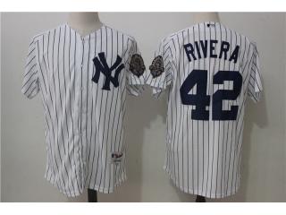 New York Yankees 42 Mariano Rivera Baseball Jersey White Retro