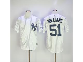 New York Yankees 51 Bernie Williams Baseball Jersey White Fan version