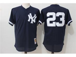 New York Yankees 23 Don Mattingl Baseball Jersey deep blue and retro cave cloth
