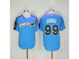 All star New York Yankees 99 Aaron Judge Baseball Jersey Blue Fan version