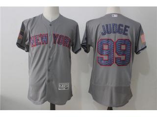 New York Yankees 99 Aaron Judge Flexbase Baseball Jersey Gray stars