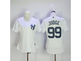 Women New York Yankees 99 Aaron Judge Baseball Jersey White
