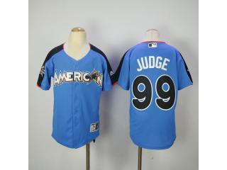 Youth All star New York Yankees 99 Aaron Judge Baseball Jersey Blue