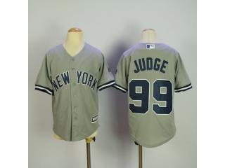 Youth New York Yankees 99 Aaron Judge Baseball Jersey Gray