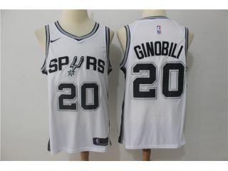 2017-2018 Nike San Antonio Spurs 20 Manu Ginobili Basketball Jersey White Fan Edition