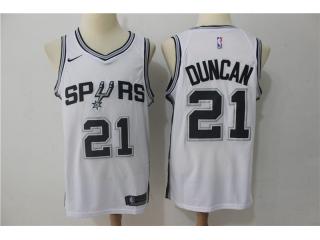2017-2018 Nike San Antonio Spurs 21 Tim Duncan Basketball Jersey White Fan Edition