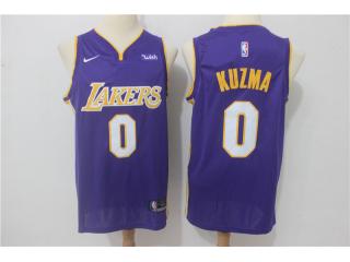 2017-2018 Nike Los Angeles Lakers 0 Kyle Kuzma Basketball Jersey purple Fan Edition