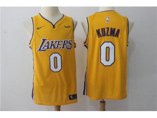 2017-2018 Nike Los Angeles Lakers 0 Kyle Kuzma Basketball Jersey Yellow Fan Edition