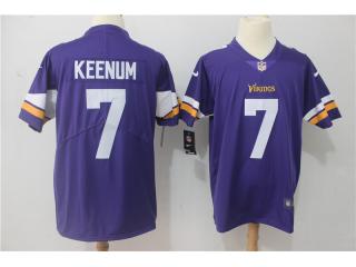 Minnesota Vikings 7 Case Keenum Football Jersey Legend Purple White word