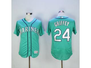 Seattle Mariners 24 Ken Griffey Flexbase Baseball Jersey Green