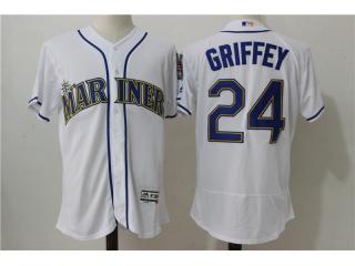 Seattle Mariners 24 Ken Griffey Flexbase Baseball Jersey White