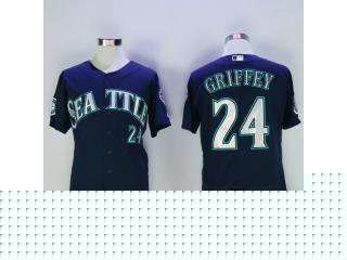 Seattle Mariners 24 Ken Griffey Flexbase Baseball Jersey Navy Blue