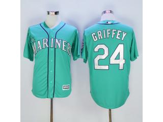 Seattle Mariners 24 Ken Griffey Baseball Jersey Green