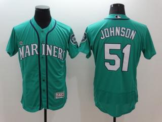 Seattle Mariners 51 Randy Johnson Flexbase Baseball Jersey Green