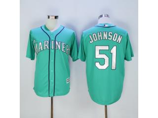 Seattle Mariners 51 Randy Johnson Baseball Jersey Green Fan version