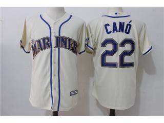 Seattle Mariners Robinson 22 Cano Baseball Jersey Beige Fan version