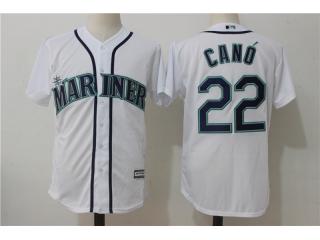 Seattle Mariners Robinson 22 Cano Baseball Jersey White Fan version