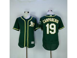 Oakland Athletics 19 Bert Campaneris Flexbase Baseball Jersey Green