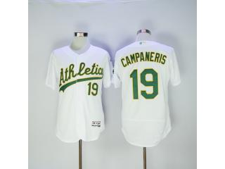 Oakland Athletics 19 Bert Campaneris Flexbase Baseball Jersey White