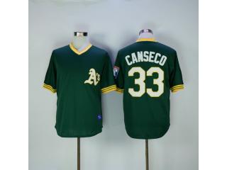 Oakland Athletics 33 Jose Canseco Baseball Jersey Green Retro