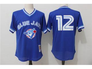 Toronto Blue Jays 12 Roberto Alomar Baseball Jersey retro net eye