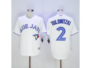Toronto Blue Jays 2 Troy Tulowitzki Baseball Jersey White Fan version