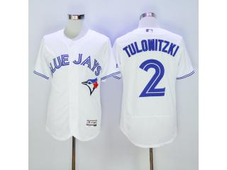 Toronto Blue Jays 2 Troy Tulowitzki Flexbase Baseball Jersey White