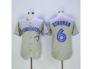Toronto Blue Jays 6 Marcus Stroman Flexbase Baseball Jersey Gray