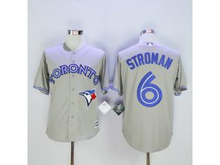 Toronto Blue Jays 6 Marcus Stroman Baseball Jersey Gray Fan version