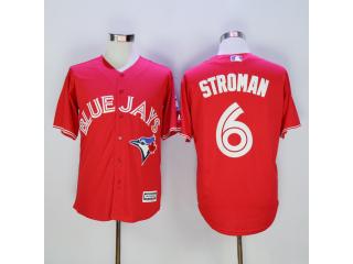 Toronto Blue Jays 6 Marcus Stroman Baseball Jersey Red Fan version