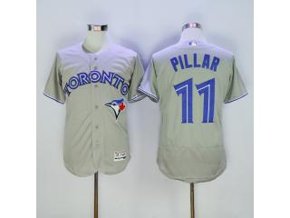 Toronto Blue Jays 11 Kevin Pillar Flexbase Baseball Jersey Gray