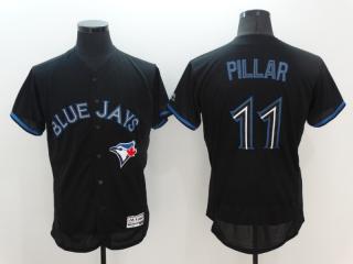 Toronto Blue Jays 11 Kevin Pillar Flexbase Baseball Jersey Black