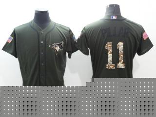 Toronto Blue Jays 11 Kevin Pillar Flexbase Baseball Jersey Green