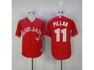 Toronto Blue Jays 11 Kevin Pillar Baseball Jersey Red Fan version