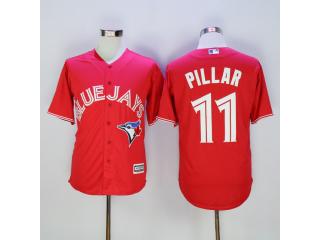 Toronto Blue Jays 11 Kevin Pillar Baseball Jersey Red Fan version