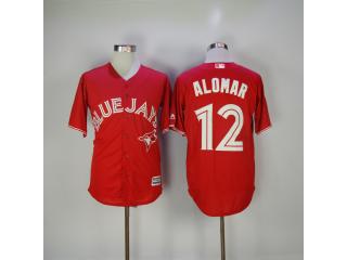 Toronto Blue Jays 12 Roberto Alomar Baseball Jersey Red Fan version