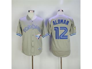 Toronto Blue Jays 12 Roberto Alomar Baseball Jersey Gray Retro