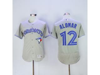 Toronto Blue Jays 12 Roberto Alomar Flexbase Baseball Jersey Gray