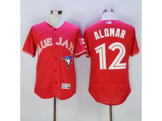 Toronto Blue Jays 12 Roberto Alomar Flexbase Baseball Jersey Red